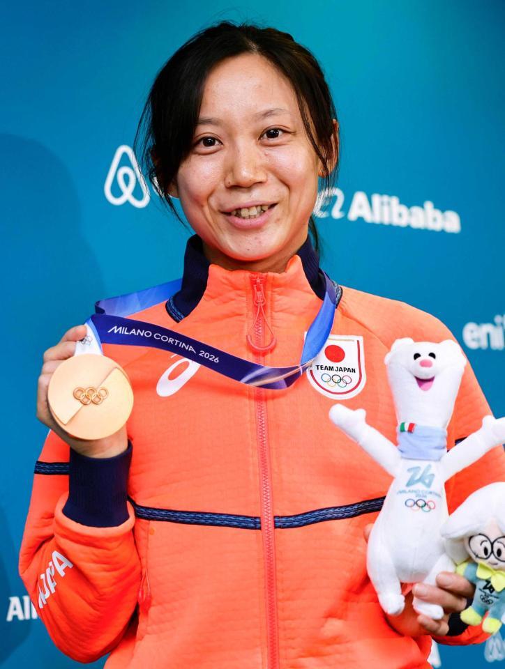 　スピードスケート女子５００メートルで銅メダルを獲得した高木美帆