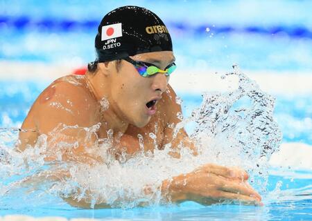 　力泳する瀬戸大也（撮影・吉澤敬太）