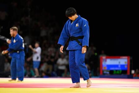 　女子５７キロ級準々決勝でフランス選手に敗れた舟久保遥香（共同）