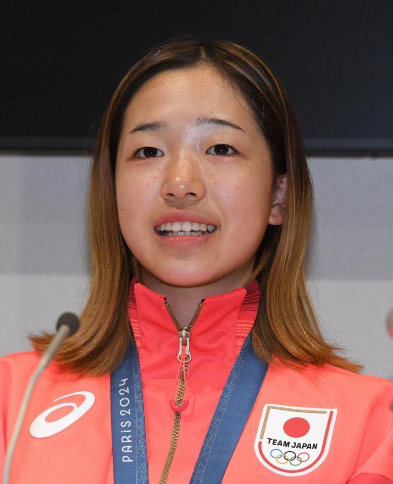 　パリ五輪を振り返るスケートボード女子ストリートの金メダリスト・吉沢恋（撮影・佐々木彰尚）