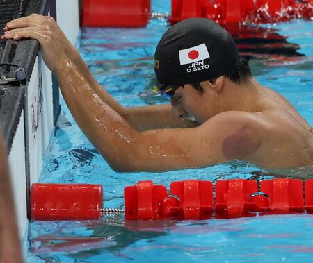 　男子２００メートル個人メドレー決勝で７位に終わった瀬戸大也（撮影・中田匡峻）