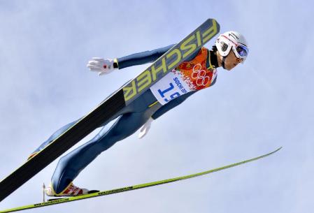 　個人前半飛躍に出場した渡部善斗＝ソチ（共同）