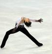 男子フリーで華麗にイナバウアーを披露する羽生結弦＝ソチ（撮影・飯室逸平）〓〓