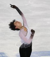 懇親の演技を見せる羽生結弦（撮影・飯室逸平）