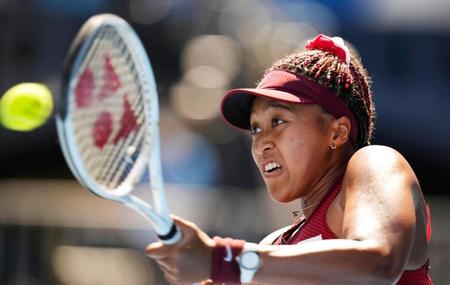 女子シングルス１回戦　大坂なおみのプレー＝有明テニスの森公園