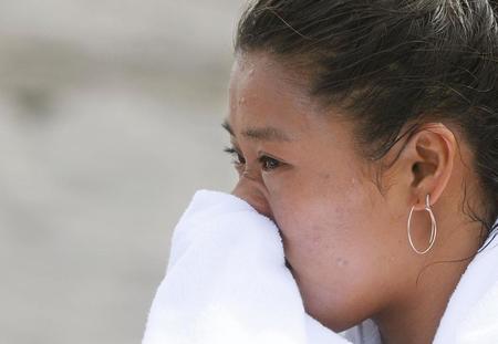 女子３回戦で敗退した前田マヒナ