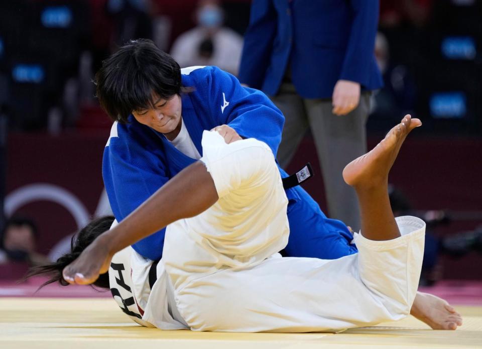 浜田尚里が涙の金 絶対に取りたい いつもやられていた 執念で難敵を破る 東京五輪 デイリースポーツ Online