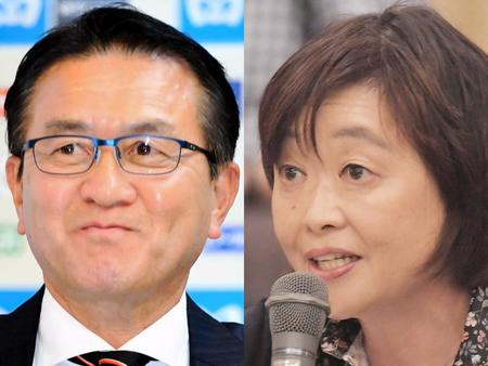 　瀬古利彦マラソン強化戦略プロジェクトリーダー(左)と増田明美さん