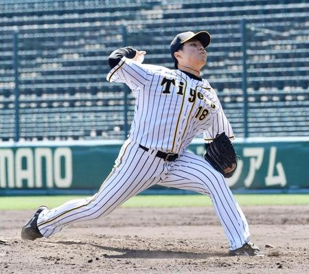 ４月２９日のウエスタン広島戦で好投した阪神・馬場皐輔