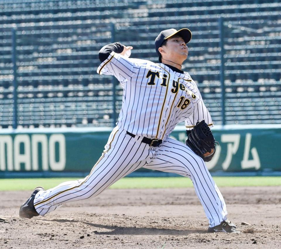 ４月２９日のウエスタン広島戦で好投した阪神・馬場皐輔