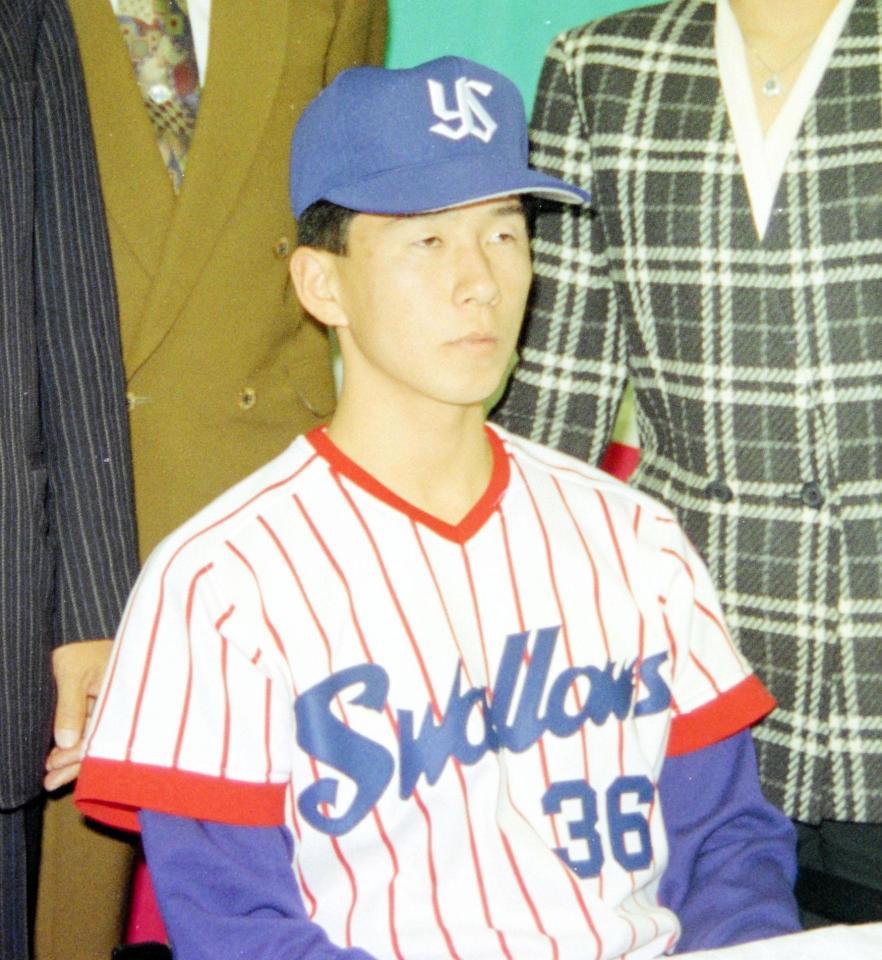 ヤクルト入団会見での住友健人さん