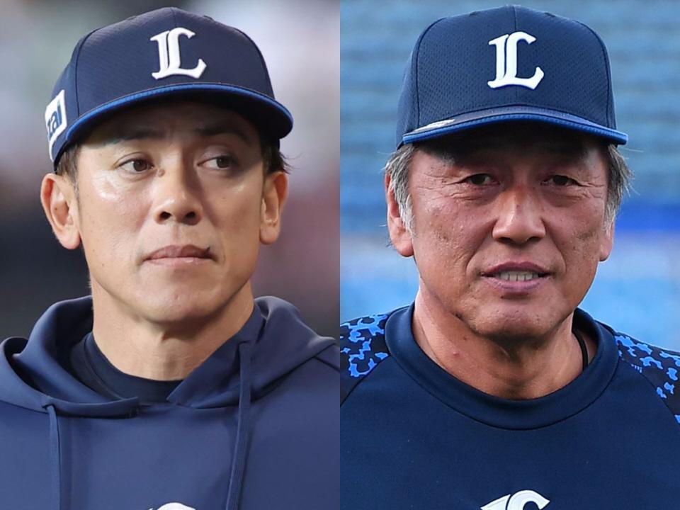　西武・松井監督（左）と渡辺ＧＭ兼監督代行