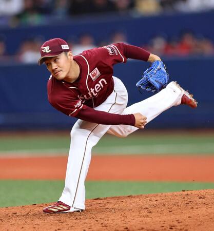 　３月２９日のオリックス戦で力投する則本