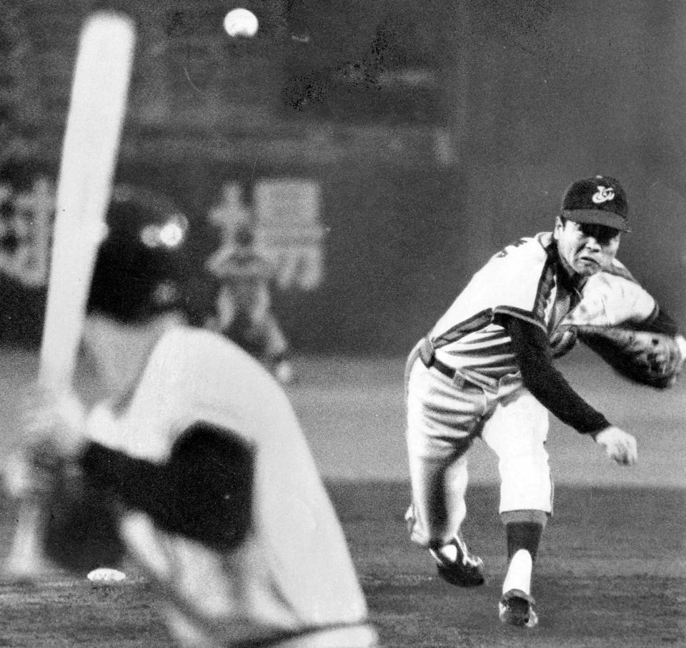 　ロッテ時代の八木沢荘六さん＝１９７７年