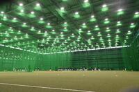 　広くなった室内練習場。雨天でもさまざまな練習が可能になった