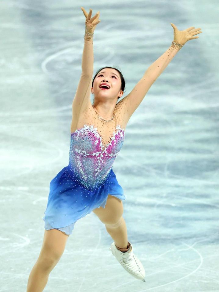 　ＧＰファイナルの女子フリーで演技する中井亜美＝６日