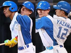 　（左から）水谷、五十幡、清宮幸、矢沢