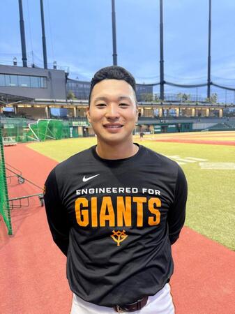 試合後に特打を行っていた巨人・藤井