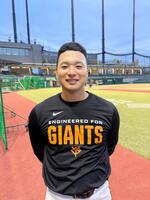 試合後に特打を行っていた巨人・藤井