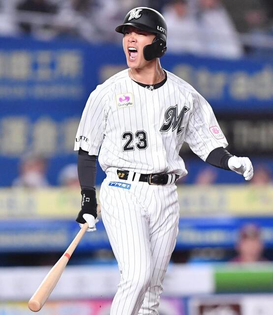 ダイナマイト慎吾ことロッテ・石川慎吾の魂の雄たけび/カメラマン発