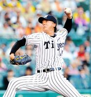 ２０１５年５月２１日、巨人戦でプロ初登板初先発を果たした横山さん＝甲子園