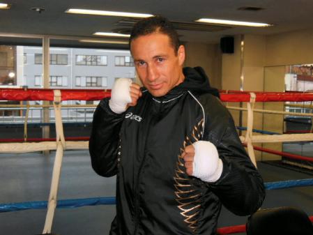 公開練習をおこなったガマリエル・ディアス＝東京都新宿区の帝拳ジム