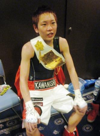 判定で勝利し２度目の東洋太平洋王座防衛を果たした川西