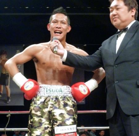 １回ＫＯ勝利でデビュー戦を飾った田中