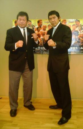 ドラディション５・１１後楽園で一騎打ちとなった藤波辰爾（左）と船木誠勝