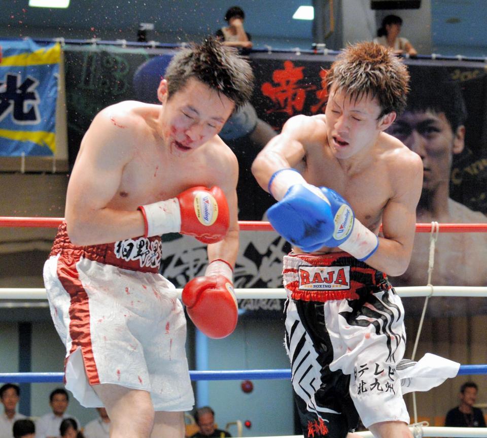 ４Ｒ、佐宗（右）にＫＯで敗れた柏野