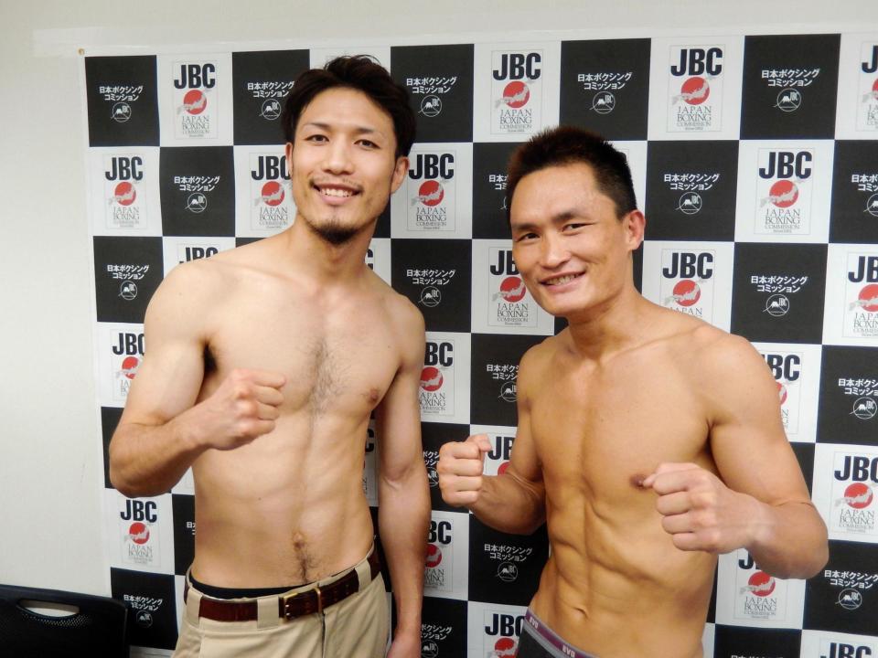 復帰第２戦を迎えた佐々木基樹（右）と日本９位の岡崎