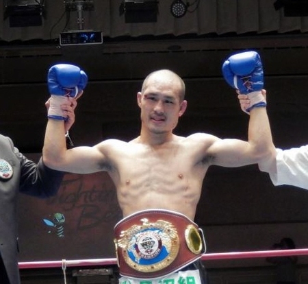 アジアパシフィック　スーパーライト級王座を獲得した近藤明広