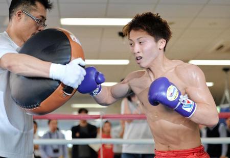 　トレーニングを公開した井上尚弥