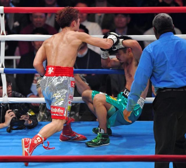 井上尚弥TKOで4度目防衛「対戦できたことを感謝」 河野善戦