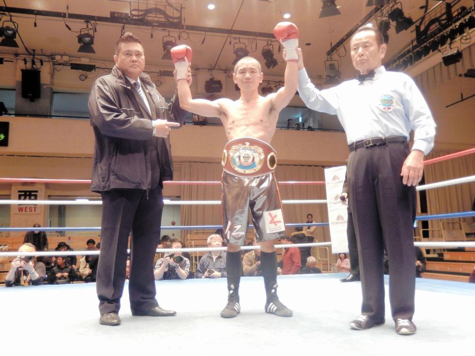 ＷＢＯアジアパシフィックライト級王座を獲得した荒川仁人