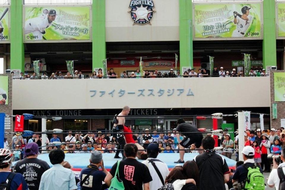 １１・１２日のイースタン・西武戦でプロレスＤＡＹを開催する（球団提供写真）