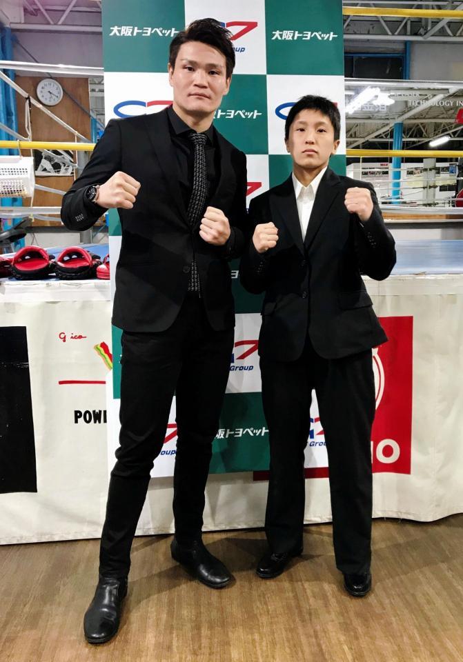 　再起戦が決まった野中悠樹（左）とぬきてるみ