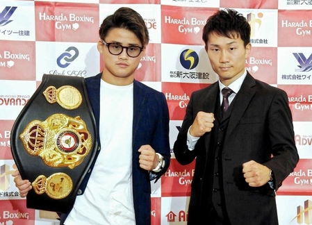 　ＷＢＡ世界ライトフライ級スーパー王者・京口（左）に挑戦する久田哲也