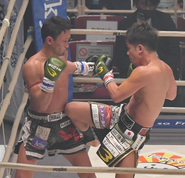 ｒｉｚｉｎ 皇治 バッティングで１回４３秒ノーコンテスト 梅野が鼻負傷し続行不能 ファイト デイリースポーツ Online