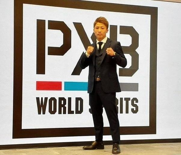 　ＰＰＶ配信される次戦へ向けて意気込む井上尚弥＝東京都港区のＡｏｙａｍａ　Ｌｏｄｇｅ