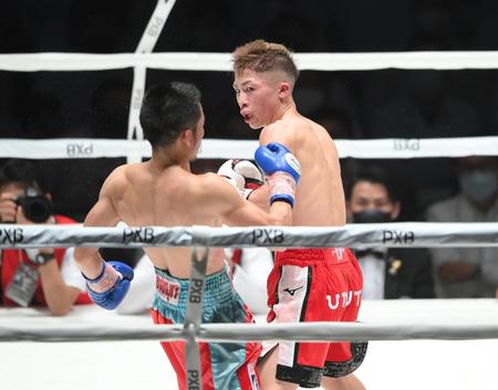 　８回　ＴＫＯでアラン・ディパエンに勝利した井上尚弥＝東京・両国国技館（撮影・堀内翔）