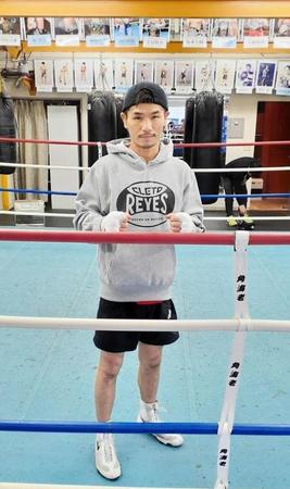 　公開練習を行った福永亮次＝角海老宝石ジム