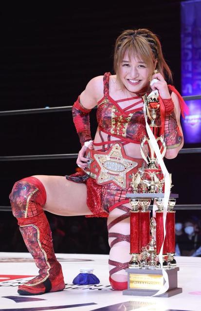 スターダム・朱里がV4「ゴッズアイの勢いを感じてもらうことができた