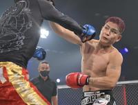 　樋口武大と対戦した信原空（撮影・伊藤笙子）