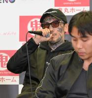 　前日記者会見に出席した瓜田純士（撮影・伊藤笙子）