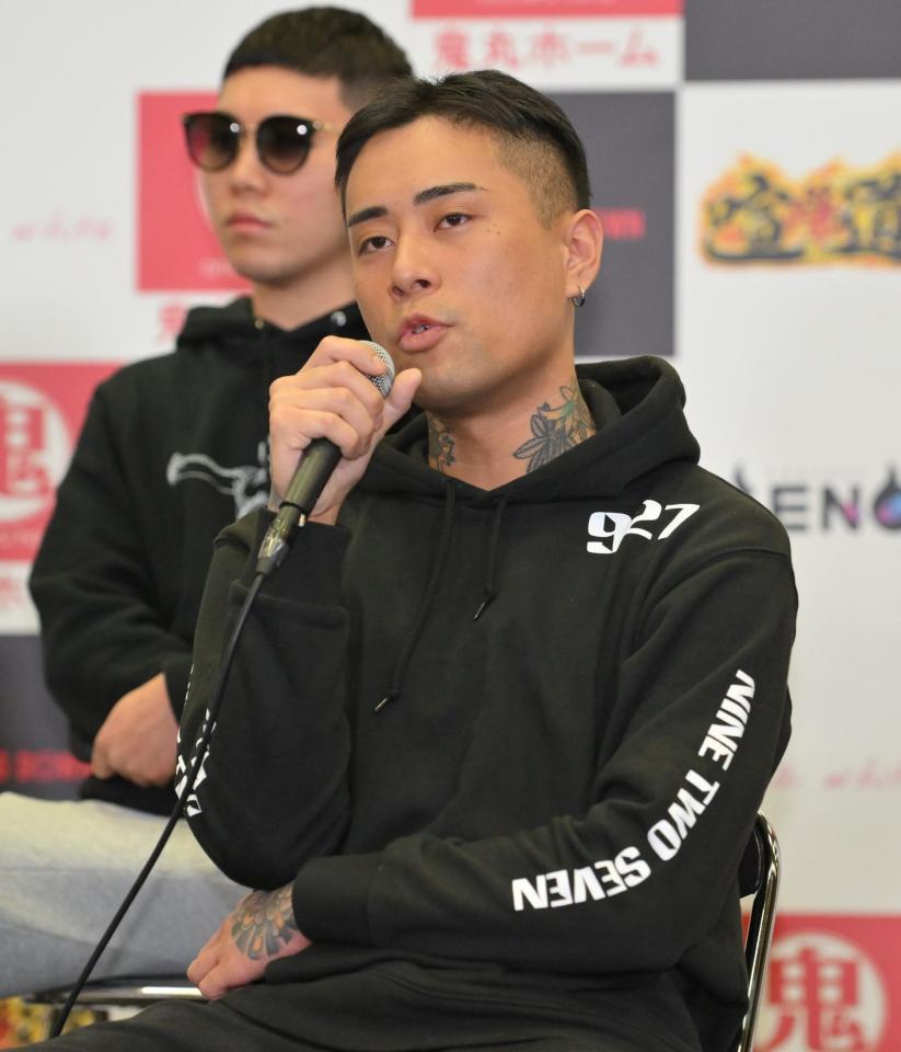 　前日記者会見に出席した久保田覚（撮影・伊藤笙子）