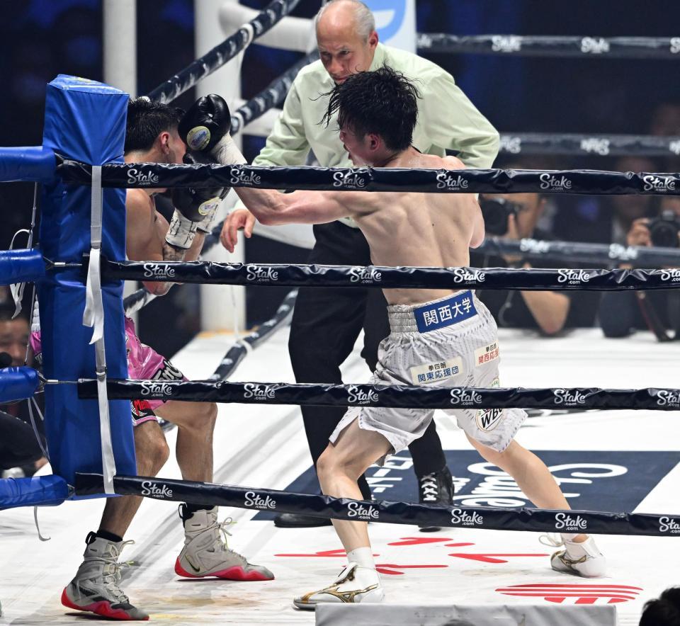 拳四朗が劇勝9RTKO防衛 強打の24歳オラスクアガとの壮絶