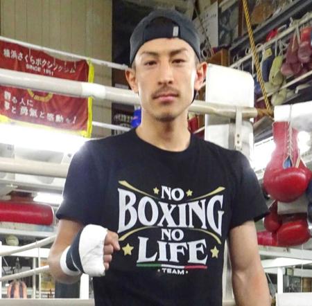 　スパーリング中に左アキレス腱を断裂した矢吹正道