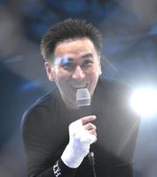 　勝利の喜びを語るこめお（撮影・堀内翔）