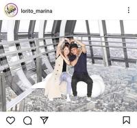 　ロリト麻理菜のインスタグラム＠ｌｏｒｉｔｏ＿ｍａｒｉｎａより。右は夫のレイ 